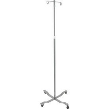 DRIVE MEDICAL Drive Medical 13033SV Economy Removable Top IV Pole, Silver Vein, 2 Hook, 40"- 82" Height 13033SV